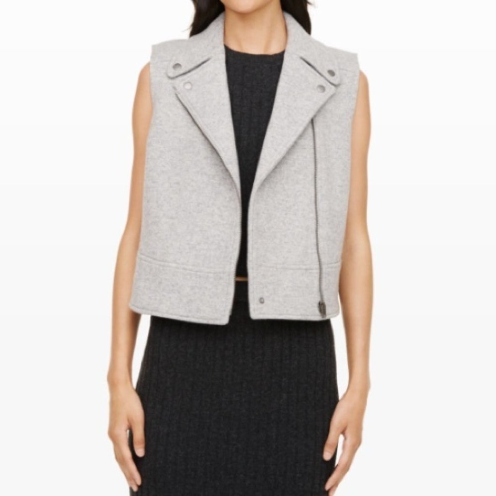 Club Monaco wool Moto vest